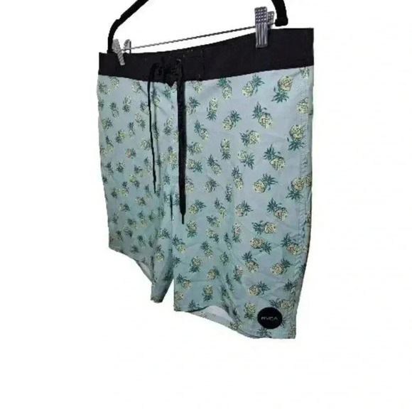 RVCA Board Shorts Mens Size 34 Drawstring Swim Trunks Pineapples Pineapple 🍍 - Picture 2 of 6